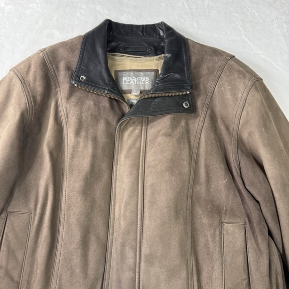 Vintage Wilsons Leather Bomber Jacket Mens‎ Large Thinsulate Removable Liner - Picture 2 of 16
